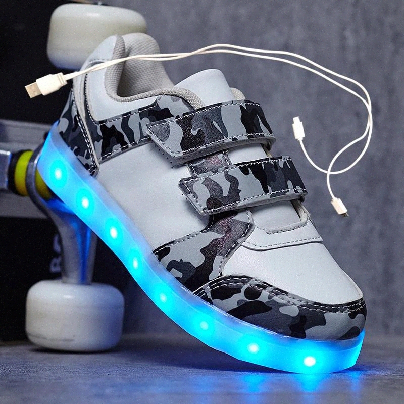 

Size 25-37 USB Charging Children Boys Shoes with Sole Enfant Led Light Glowing Luminous Sneakers for Girls Shoes Kids Led #bs0A