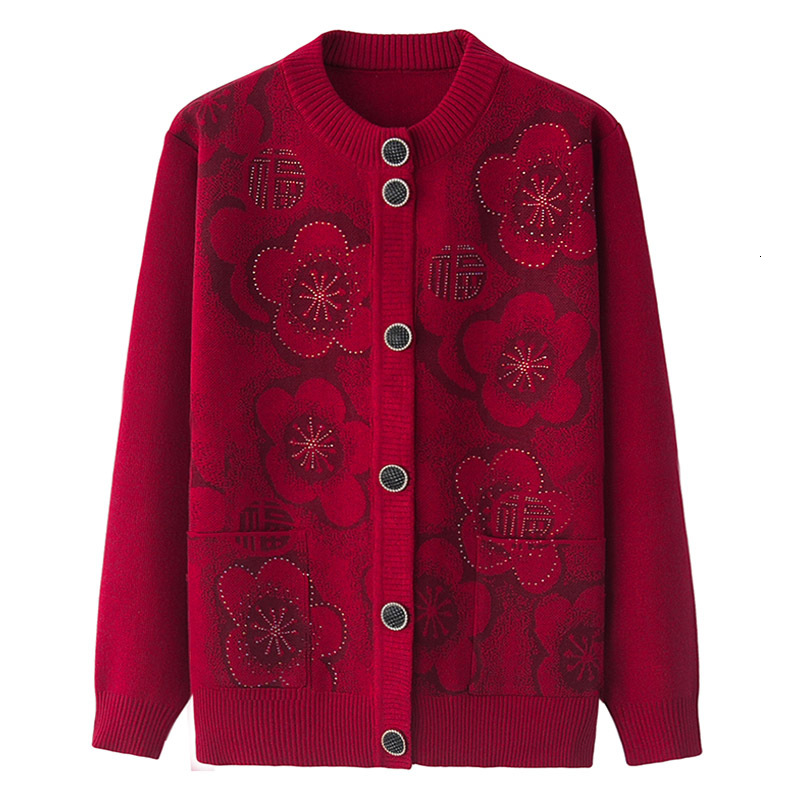 

2021 New Female Autumn Blouses the Neck Sleeve Winter Cardigans Crocheted Jumpers Outwear Coat with Pockets NTG6, Brown