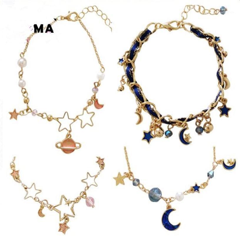 

Lolita Girl Moon Star Bracelet Lolita Beads Bracelet Girl Women Jewelry B14781
