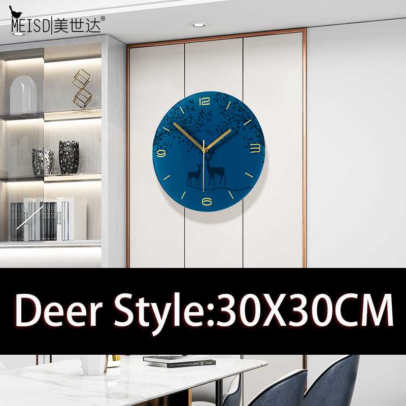 

MEISD Wall Art Drawing Decorative Clock Modern Round Clocks Quartz Silent Room Watch Hanging on The Wall Horloge Free Shipping