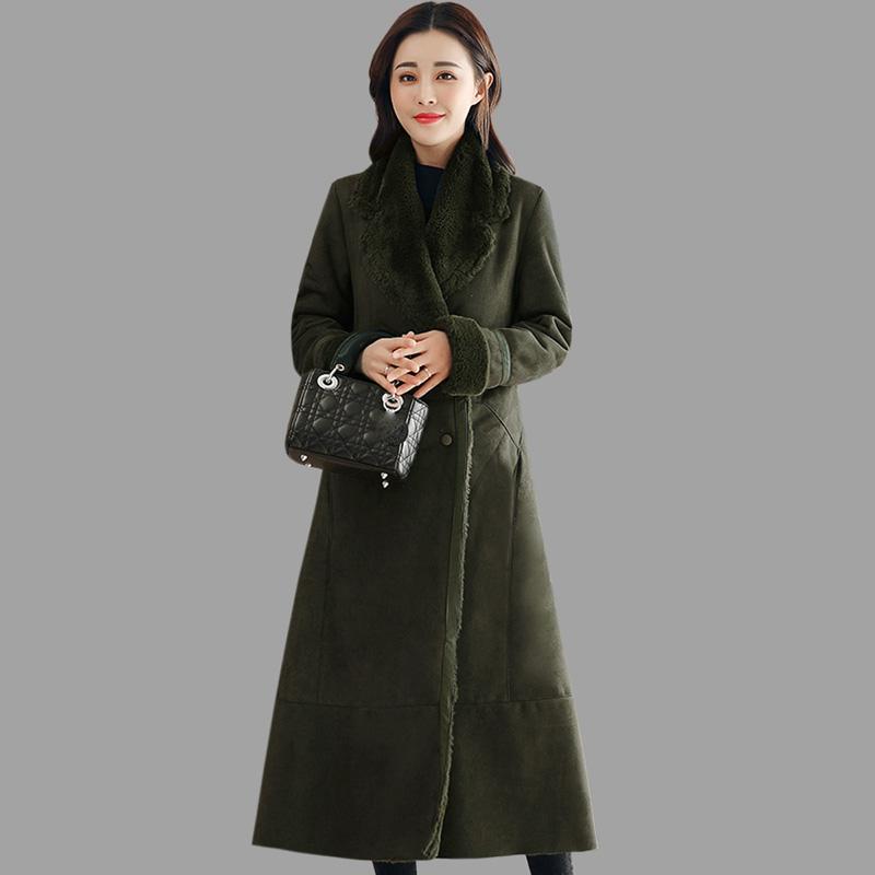 

autumn new Faux Fur Coats Winter Women Long Faux Fur Coats vintage Long sleeve Slim Thick Keep warm Jackets women