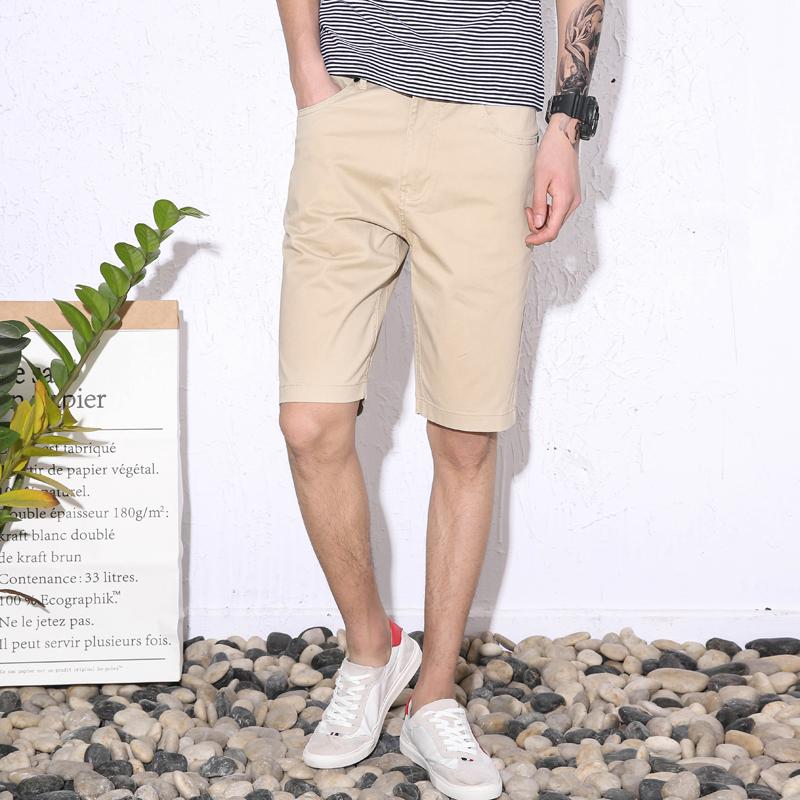 

2021 Summer New Washed Elasticity Shorts Men Classical Knee Length Solid Color Pants High Quality Plus Size 38 Shorts,643, Black