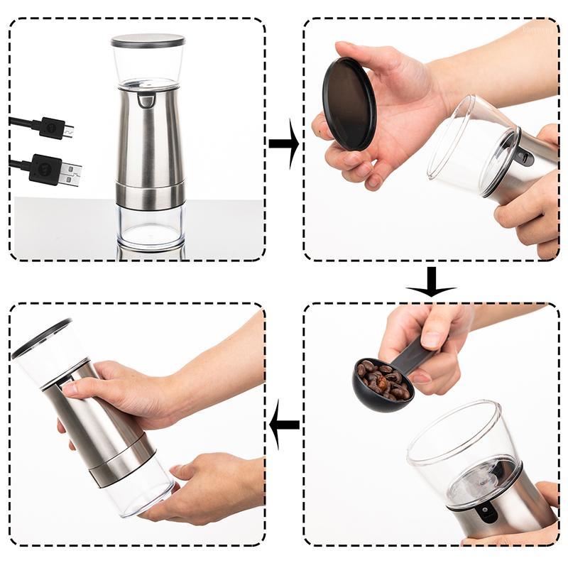 

USB Electric Coffee Grinder Bean Grinding Machine Portable Stainless Steel Eco-friendly Corrosion-resistant1