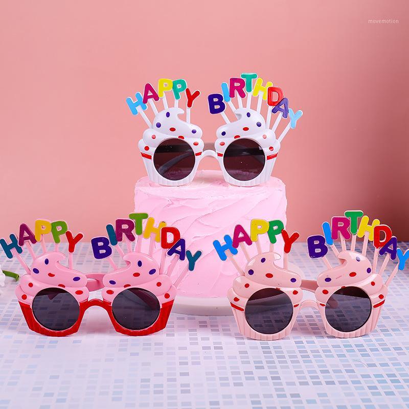 

Funny Ice Cream Shaped Happy Birthday Decorative Glasses Novelty Sunglasses for Gift Party Supplies Decoration1