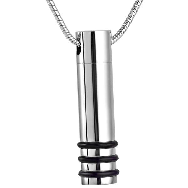 

IJD8067 High Quality Cylinder Memorial Urn Pendant Women Stainless Steel Keepsake Cremation Jewelry&Necklace With Snake Chain