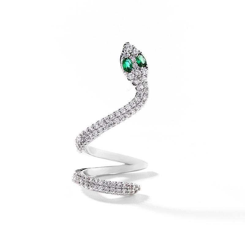 

Exquisite 1pc Ear Cuff Snake Stud Gold/Silver Color Micro Paved Cubic Zircon Stud Earrings Fashion Women Jewelry