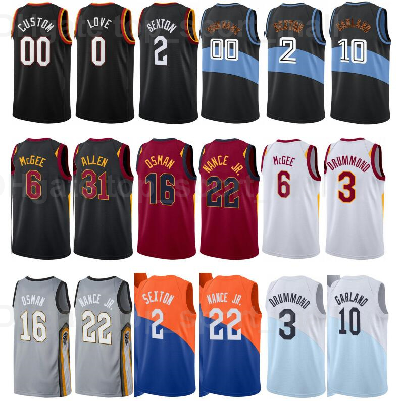 

City Earned Edition Printed Basketball Taurean Prince Jersey 12 Kevin Love 0 Isaac Okoro 35 Larry Nance Jr 22 Damyean Dotson 21 Custom, White