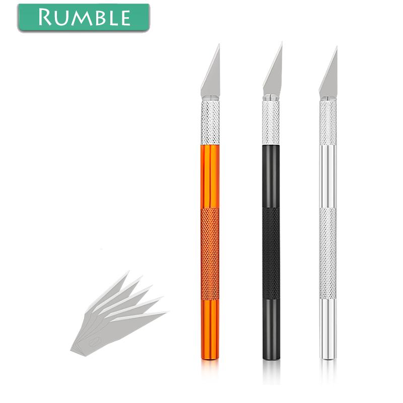 

Anti Slip Aluminum Alloy Handle Blade Carving Knife Wood Paper Cutter Craft Pen Engraving Cutting DIY Leather Carving Tools
