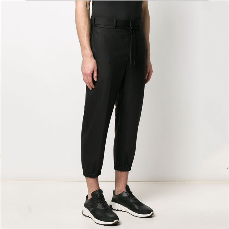 

2021 -6xl!! Casual Male Nine Minutes Spring Summer Leg Bundle New Version of Skinny Little Foot Harun Pants SA9P, Black