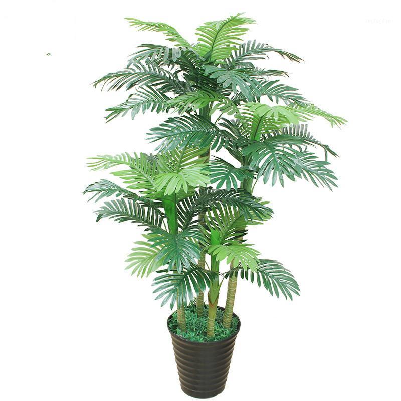 

Wholesale artificial plants plastic Scutellaria tree potted bonsai artificial palm trees home living room decoration faux plants1, 1.3m without pot