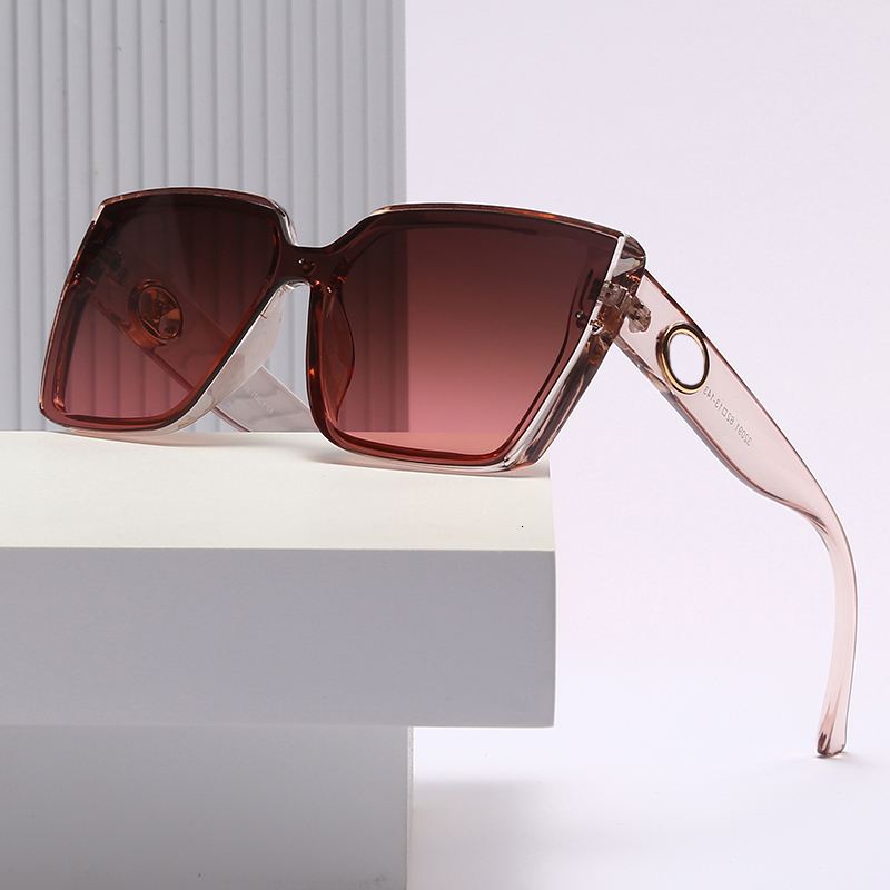 

2021 New Arrivals of Large Size Women Men in the Fashionable Sunglasses Rectangle Frame Big Vintage Retro Gradient Dunk Fishing Goggles 8vmo