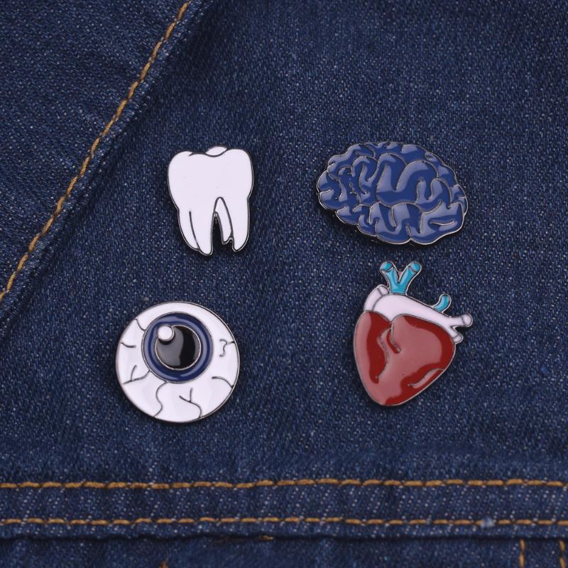 

Japan And South Korea Color Drip Teeth Brooch Brooch Brooches Brain Eyes Deserve To Act The Human Organs