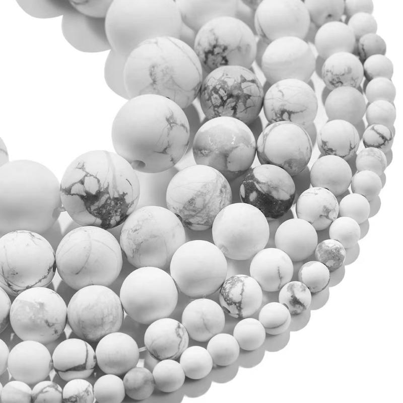 

Men's frosted natural white pine 4 6 8 10 12mm accessories frosted natural white loose beads semi-finished beaded bracelets wome