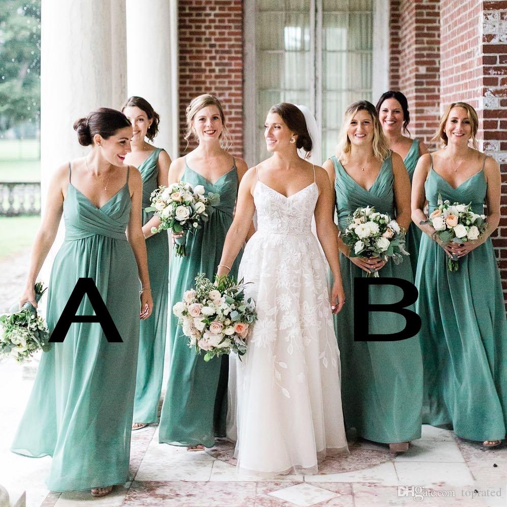 mint green gown for maid of honor