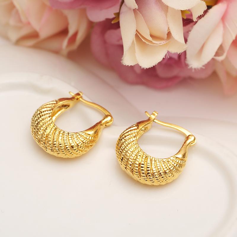 

Africa Earrings for Women Gold Color hoop Earrings Girl Ethiopian Jewelry Arab Middle East girls earring best Gift
