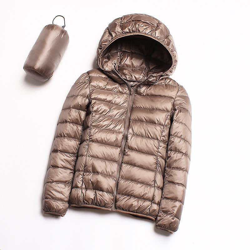 

2020 Winter 2020 the Ultra Light Hot Coat 90% White Duck Down Jacket Thin Female Bag with Hoodie Autumn Jackets Blazer Kfim, Pink