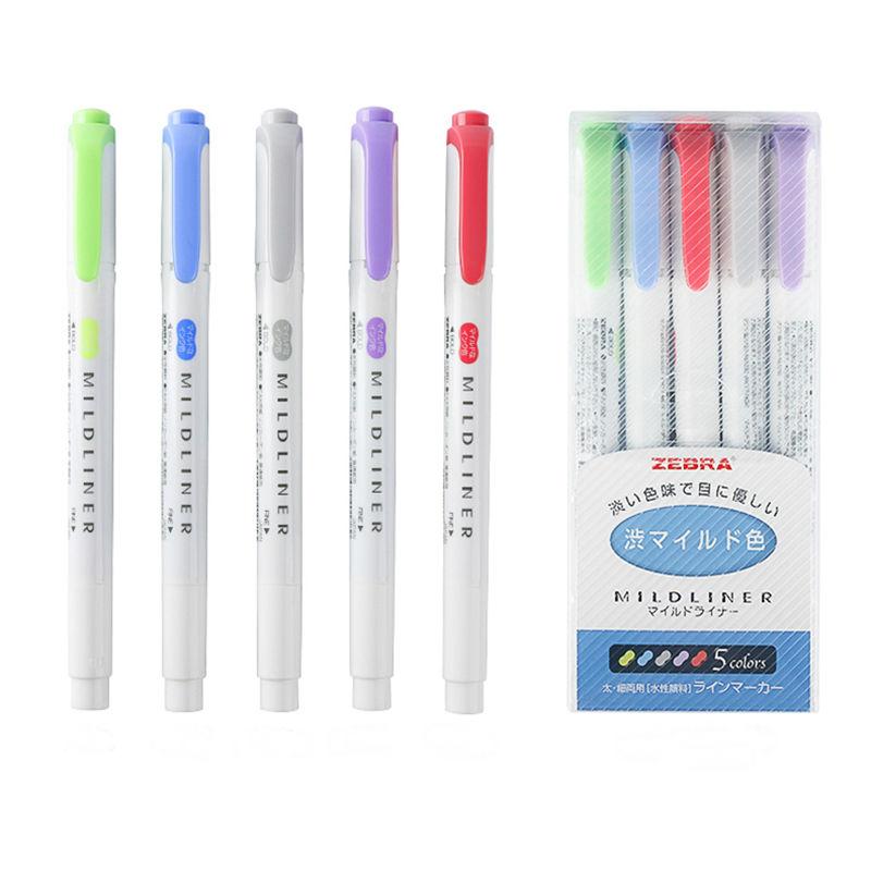 

1/Pcs Mildliner Double Headed Highlighter Marker Pen Japanese Fluorescent Pen Soft Colored Drawing Marker Pens Office Stationery