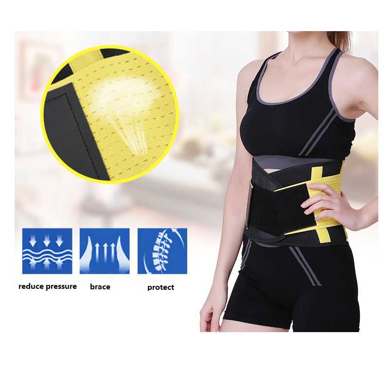 

Posture Corrector Back Support Brace Belt Double Pull Lumbar Adjustable Neoprene Lower Pain Relief Band Waist Belt For Men Women, Beige
