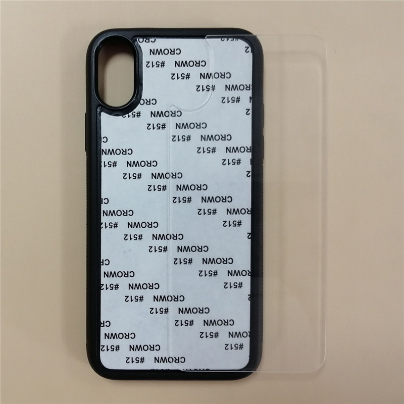 

Blank 2D Sublimation TPU+PC+Glass Phone Case for iPhone 12 11 Pro Max 7 8 6S Plus X XR XS Max with Aluminum Inserts DHL, Transparent