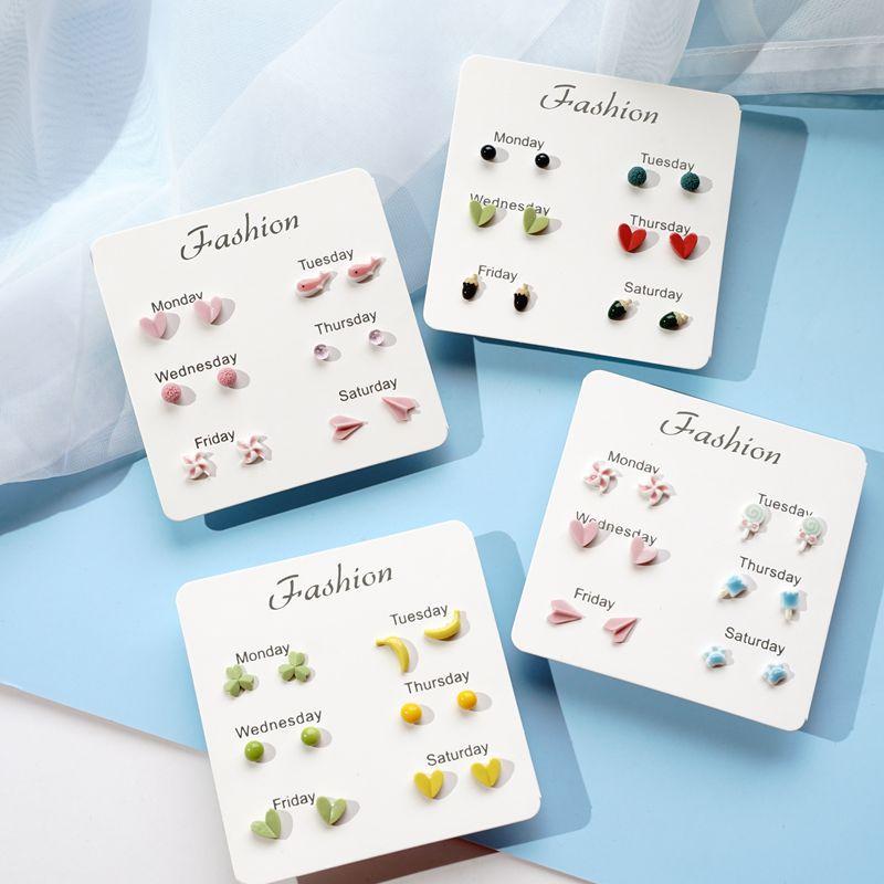 

Stud Fashion Ceramic Earrings Earring For Everydays Sets Jewelry Gift Women #T2