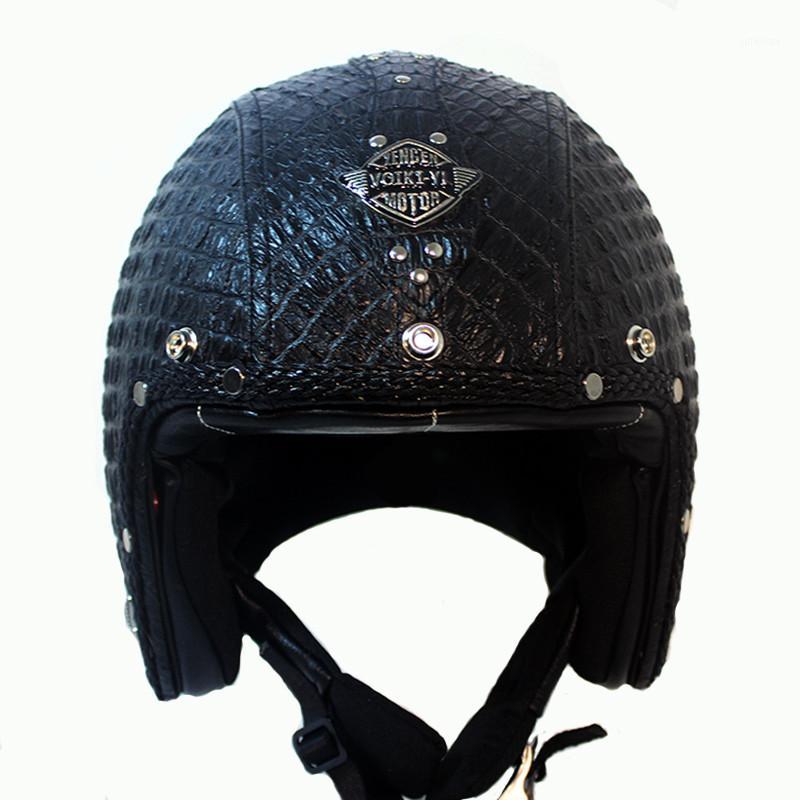 

Open Face Half Leather Helmet Moto Motorcycle Helmets vintage Motorbike Headguard Casque Casco For helmet free shipping1, R88 2