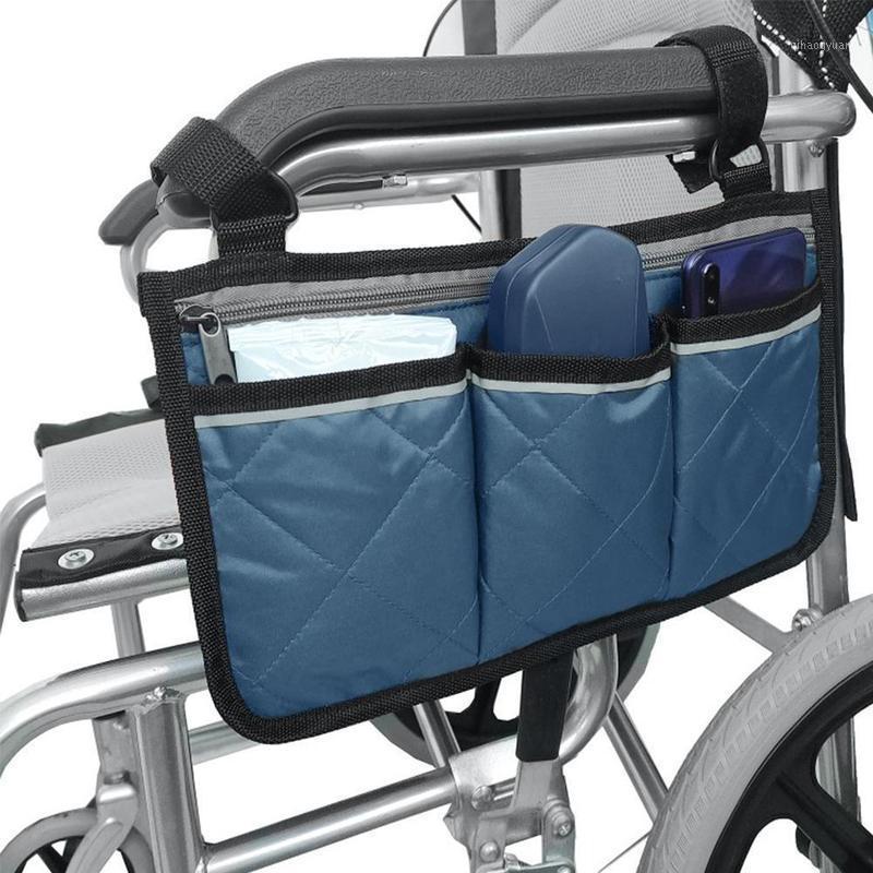 

1pcs Wheelchair Side Bag Rollator Organizer Pouch Wallet Storage Bag For Scooters Walkers Rollators1