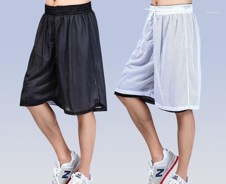 

2020 NEW Hot Summer Outdoor Loose Breathable Double-sided Basketball Shorts Fitness Practice Shorts Men Running1, Blue white