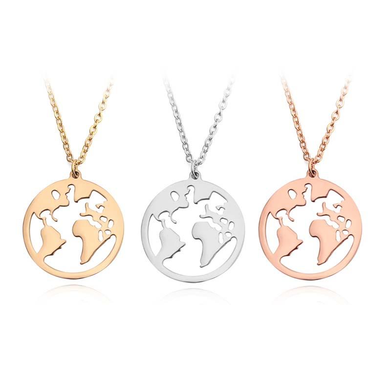 

Vintage Origami Globe Necklace Hollow Out Earth Round Necklace Pendants Travel Trip Choker Jewelry For Friends Gifts