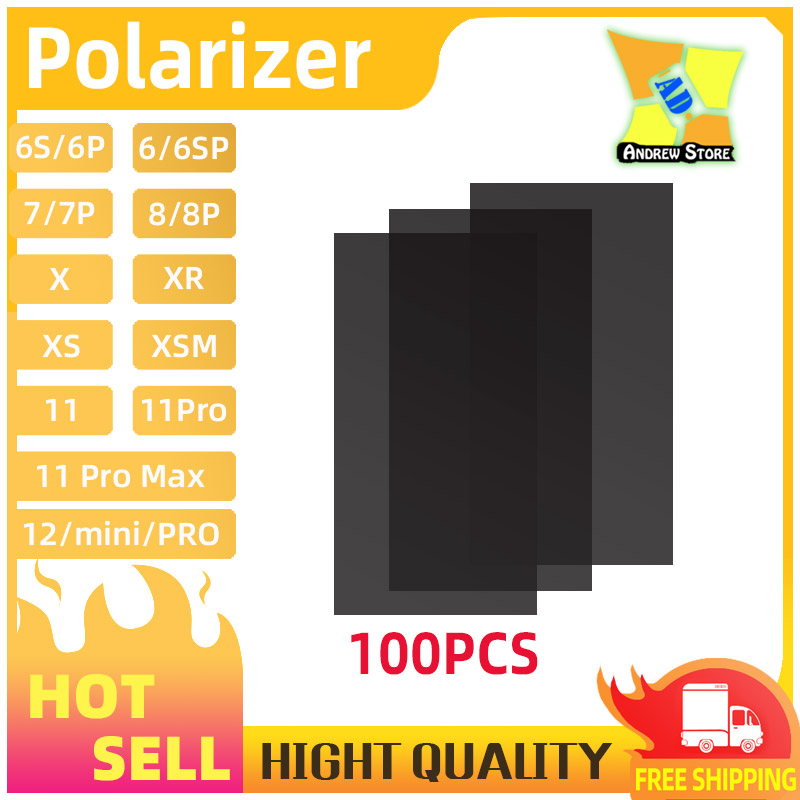 

100pcs/lot LCD Polarizer Film Polarized Light Film For iphone 11 XS MAX XR X 8P 8 7P 7 6SP Polarization Light Film Free Shipping