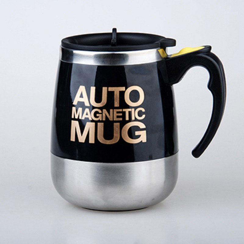 

400ml Auto Magnetic Mug Stainless Steel Self Stirring Coffee Mug Automatic Mixing Juice Milk Smart shaker Coffee Cup1, Black