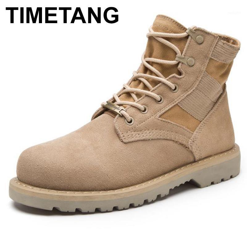 

TIMETANGNew style Cow leather women Suede shoes women winter boots High quality comfortable casual shoes plus size free shipping1, Sandy