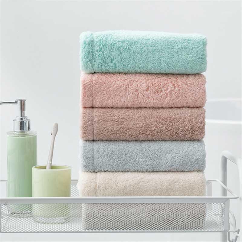 

Pure cotton face towel plain color men's and women's adult washcloth soft and absorbent 34*34cm1, Green