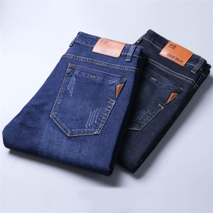 

mens jeans denim jeans Straight Mid Coated Smart Casual Full Length men pants slim fit, 106 dark blue