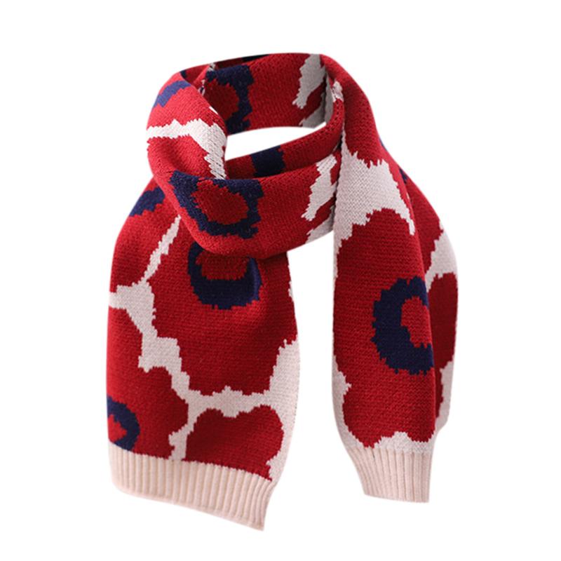 

FREE OSTRICH Kids Girl Boy Knit Crocheted Shawls Scarves Winter Warm Neckerchief Child Kids Fashion Print Scarves 120CM