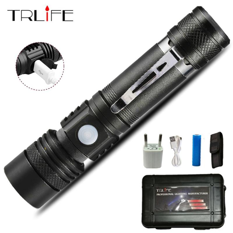 

Ultra Bright Bike Light Bicycle LED Bike Front Light Cycling USB Rechargeable Headlight Biking Lamp for 18650 battery