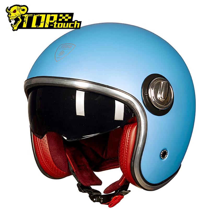 

BEON Motorcycle Helmet Men Motocross Casco Moto Vintage Motorbike Helmet 3/4 Open Face Capacete Scooter For 4 Season, B-108a-light gray