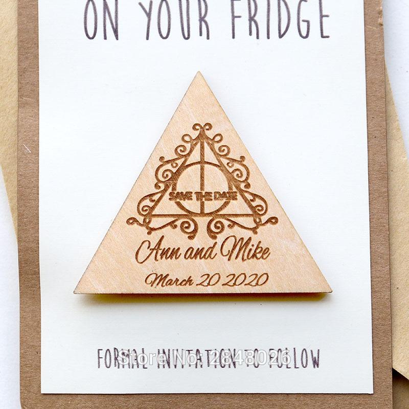 

personalized Save The Date Always magnet, Wedding triangle birthday baby bridal shower party favors gifts