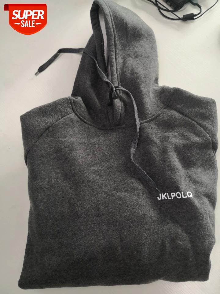 

JKLPOLQ Man Hooded Men Full Sleeve Sweatshirts Fashion Pullovers #dJ2w, Black