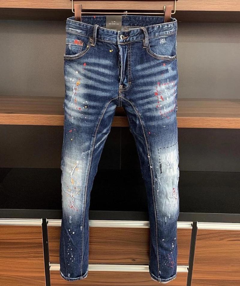 

THK09864 Fashion Men's Jeans 2020 Runway Luxury European Design party style Men's Clothing, As pic