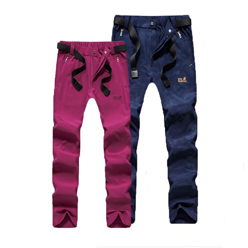 

Men Outdoor Hiking Pants Autumn Waterproof Quick Dry Slim Tactical Pants Women Training Climbing Couples Trousers, Famale 08