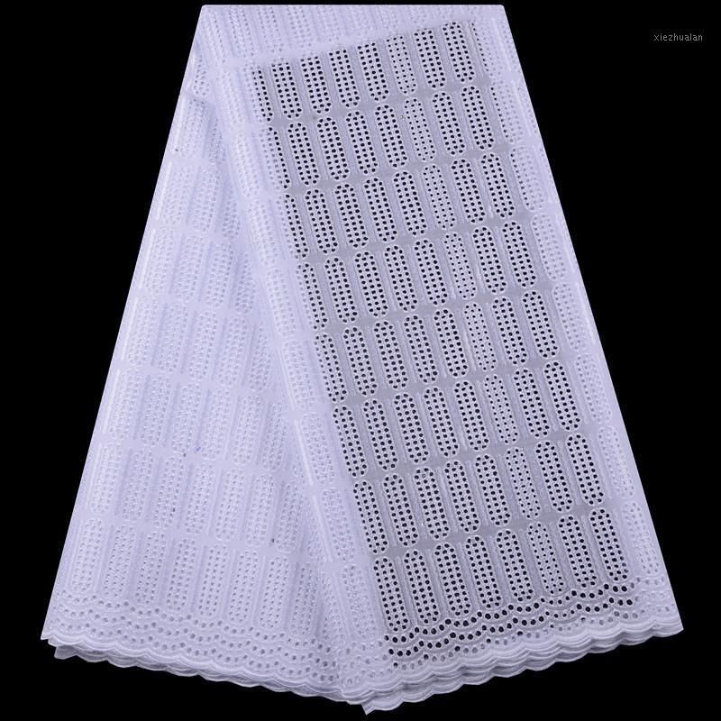 

2020 New Design Cotton Lace African Lace Fabric White French Net Laces Fabric With Stones High Quality Swiss Voile A14341