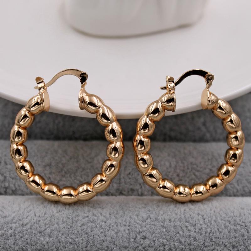 

RLOPAY fashion hollow Hoop Gold Earrings for Women Gold round Earrings Jewelry for Wedding Anniversary Gift acessories