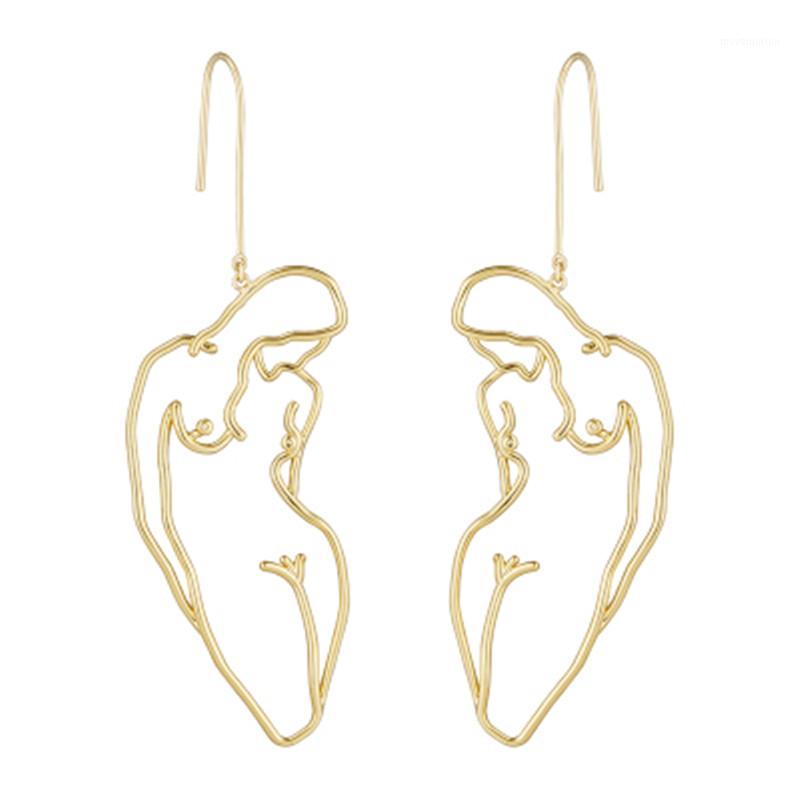 

Timlee E038 New Personality Classic Design Hollow Human Body Face Metal Long Earrings Fashion Accessories Wholesale1