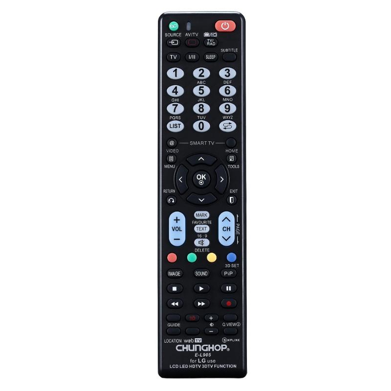 

E-L905 Battery Operated Home Portable TV Remote Control LCD LED HDTV 3DTV ABS Replacement Parts Spare English Edition