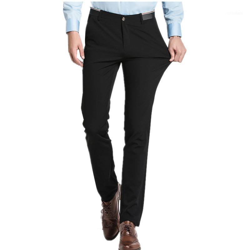 

Wholesale-LEFT ROM Casual Male Pants Men's Size 38 2017 Stretch Pants Men Fashion Leisure The Best Choice Cotton Top Blue Black Business1