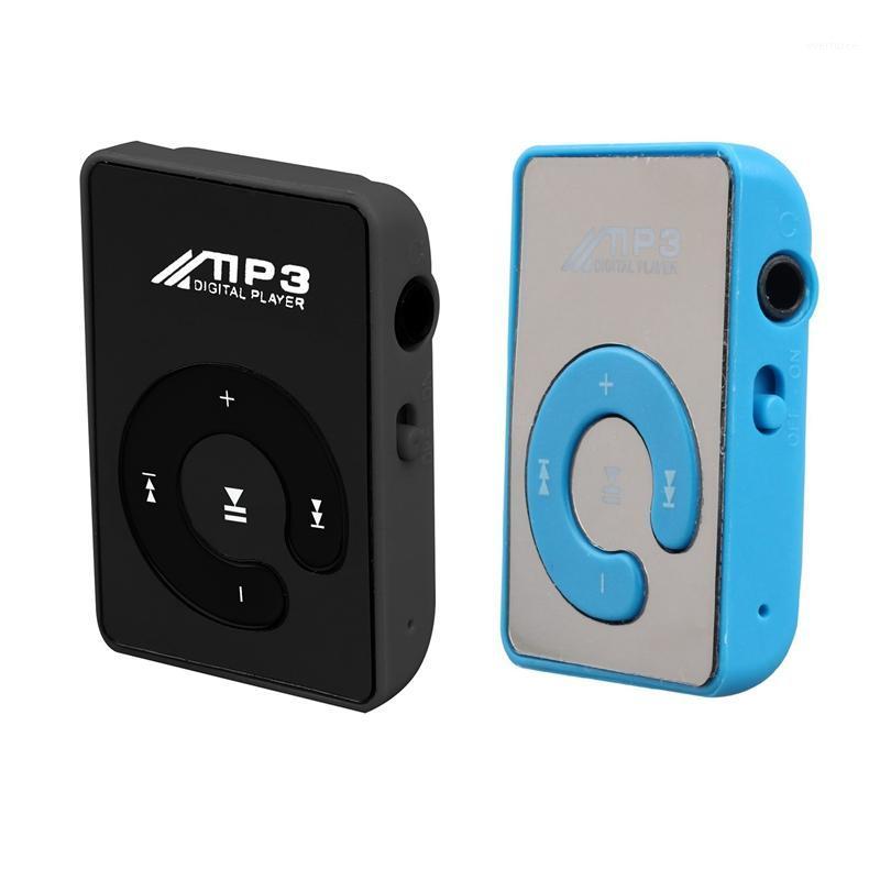 

2x Mini Mirror Clip USB Digital Mp3 Music Player Support 8GB SD TF Card Black & Blue1