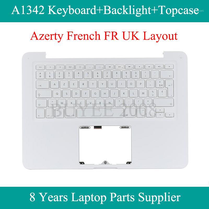 

White FR UK Layout A1342 Keyboard For A1342 Azerty Keyboard Backlight Topcase Top Case Palmrest Palm Rest 2009 2010 Year1