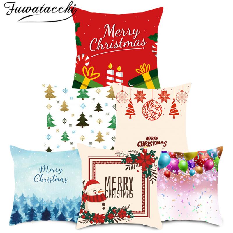 

Fuwatacchi Christmas Decoration Cushion Cover Cartoon Pillow Case Home Decorative Pillow Cover for Sofa Car Seat Home Decor, Pc13250