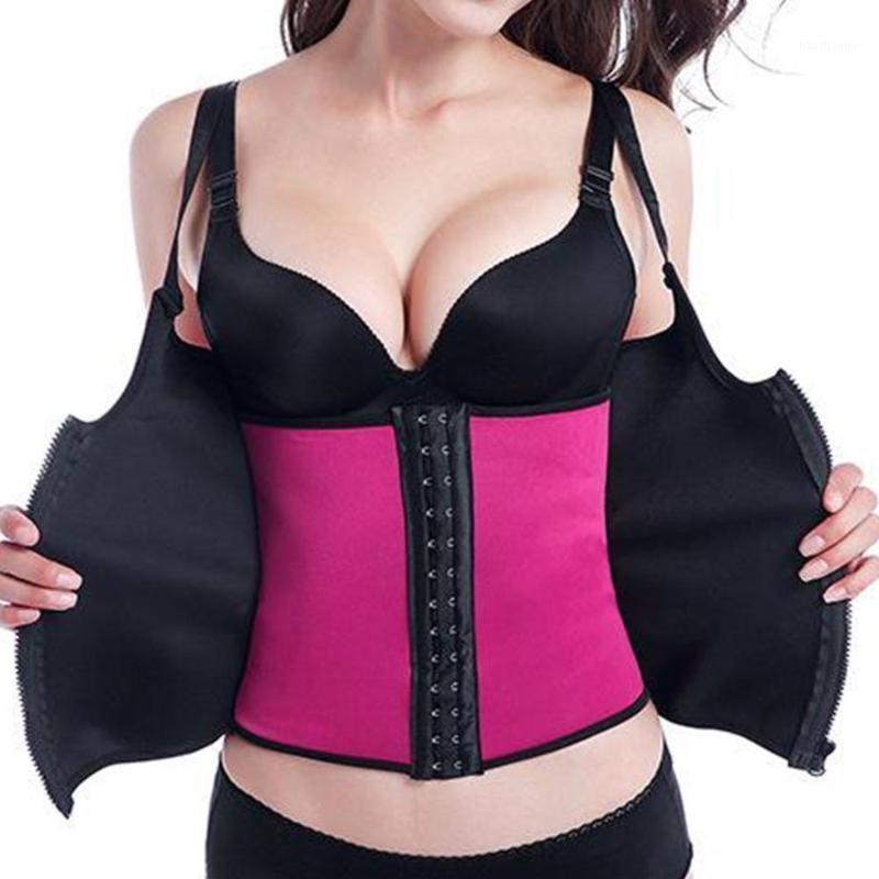 

Shaper Neoprene Sauna Sweat Vest Waist Trainer For Women Body Adjustable Slimming Trimmer Corset Workout Thermo Push Up Shirt1, Blue