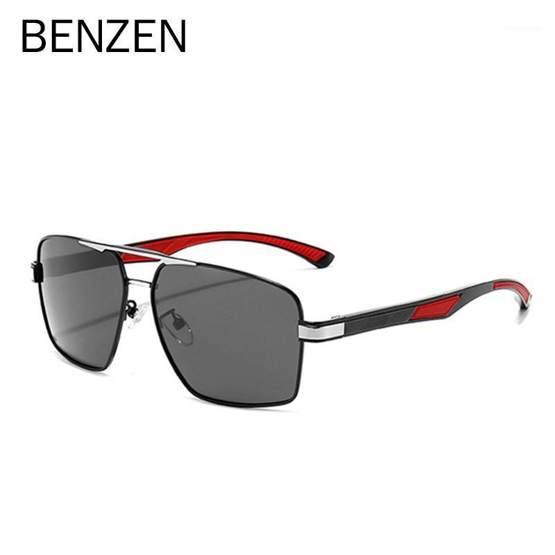 

BENZEN Vintage Polarized Men Sunglasses Square Al-Mg Sun glasses For Male UV400 Retro Shades 95291